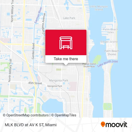 MLK BLVD at AV K ST map