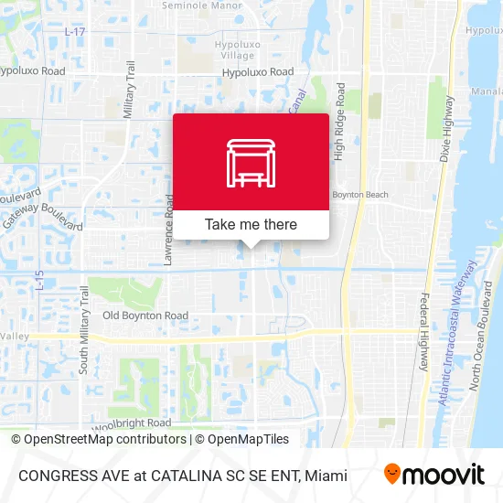 CONGRESS AVE at  CATALINA SC SE ENT map
