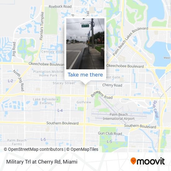 How to get to Military Trl at Belvedere Rd in West Palm Beach by
