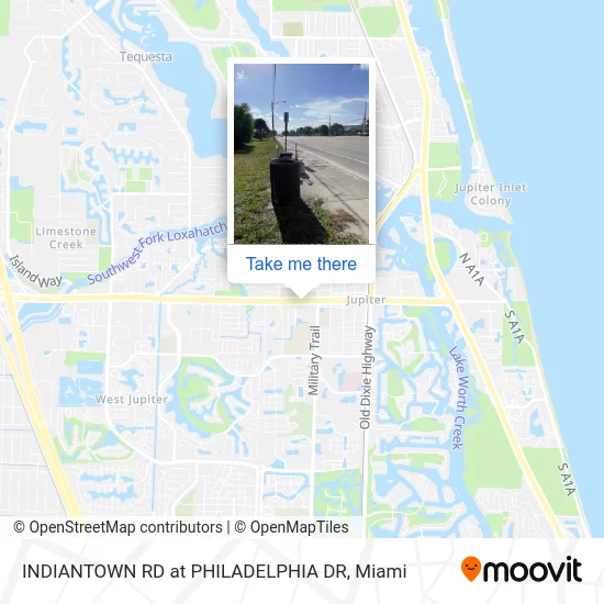 INDIANTOWN RD at PHILADELPHIA DR map