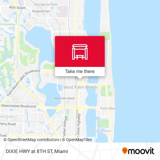 DIXIE HWY at 8TH ST map