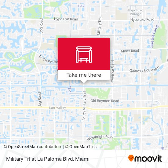 Military Trl at  La Paloma Blvd map