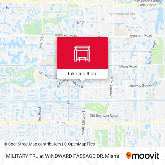 MILITARY TRL at WINDWARD PASSAGE DR map
