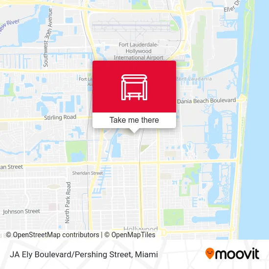 JA Ely Boulevard / Pershing Street map
