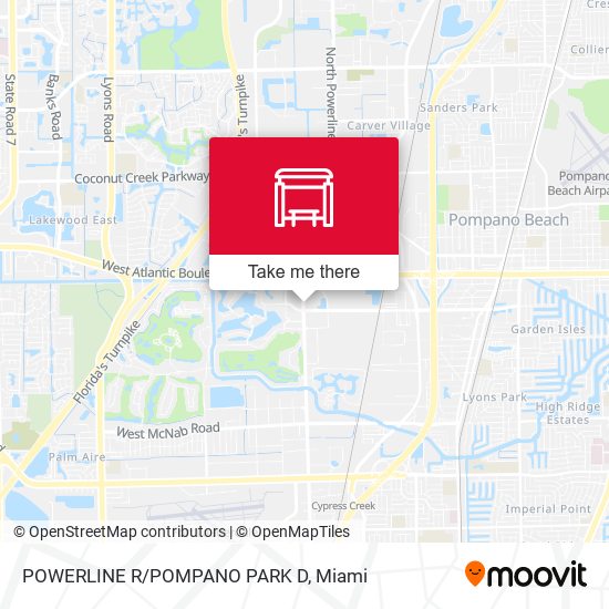 Powerline R/Pompano Park D map