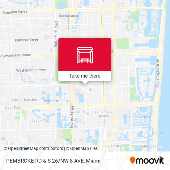 Pembroke Rd & S 26/Nw 8 Ave map