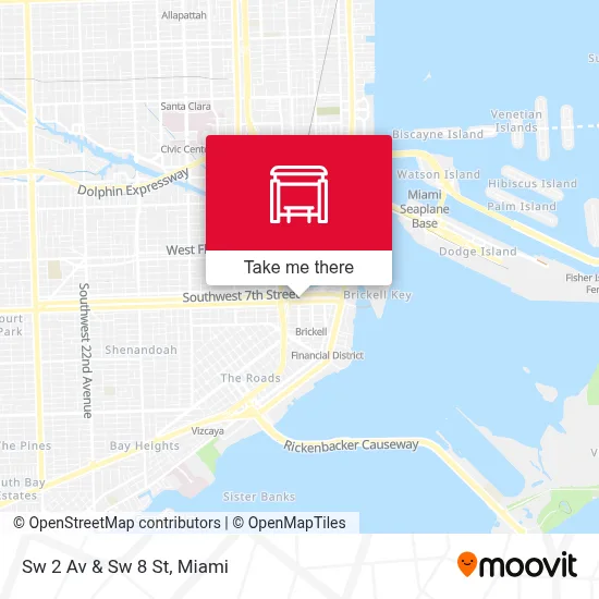 Sw 2 Av & Sw 8 St map