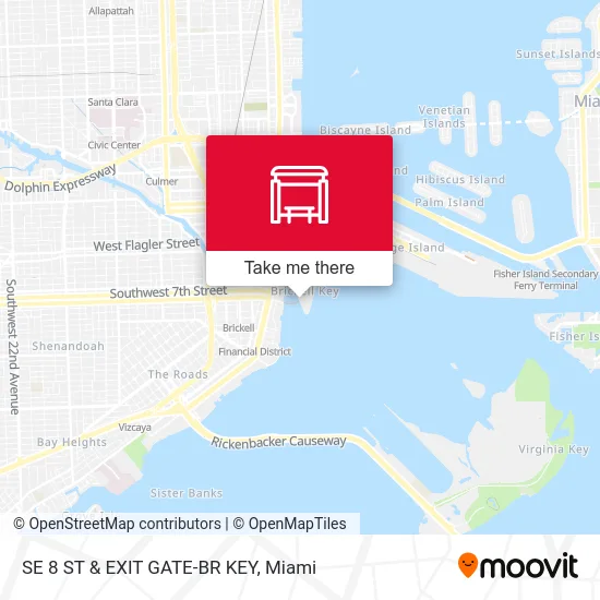 Mapa de SE 8 ST & EXIT GATE-BR KEY