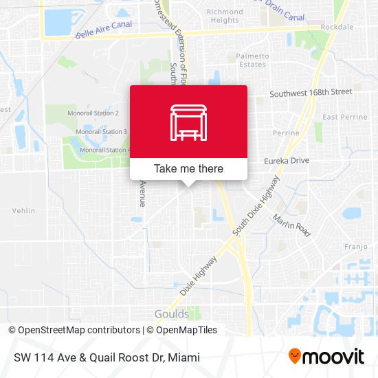 SW 114 Ave & Quail Roost Dr map