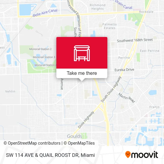Mapa de SW 114 AVE & QUAIL ROOST DR