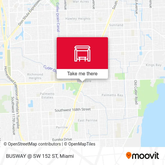 Mapa de BUSWAY @ SW 152 ST