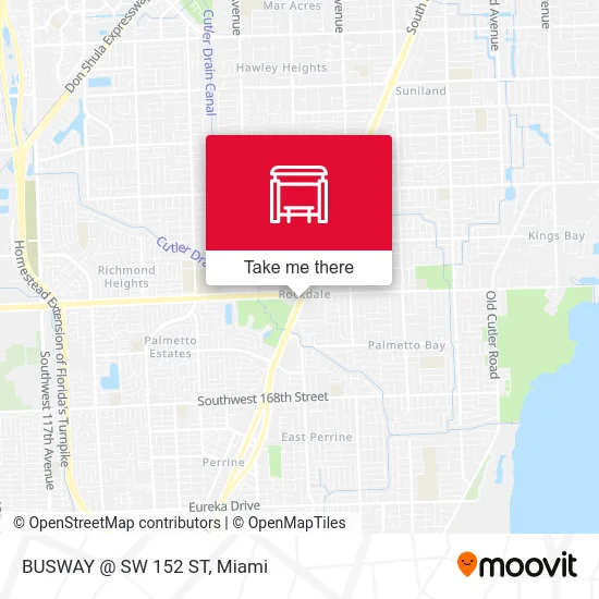 Mapa de BUSWAY @ SW 152 ST