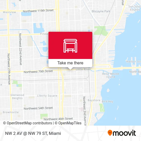NW 2 AV @ NW 79 ST map