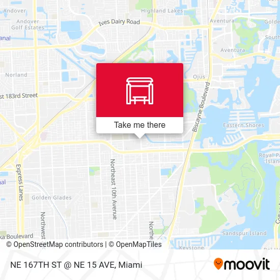 NE 167TH ST @ NE 15 AVE map