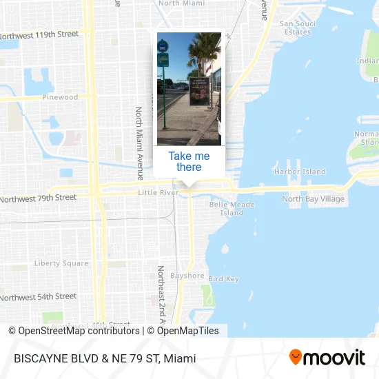 BISCAYNE BLVD & NE 79 ST map