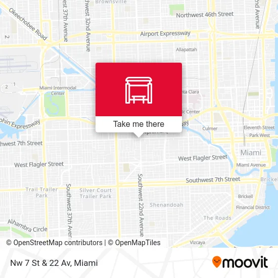 Nw 7 St & 22 Av map