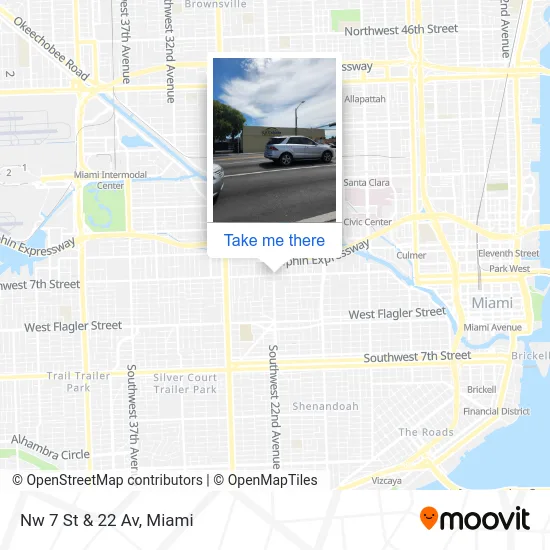 Nw 7 St & 22 Av map