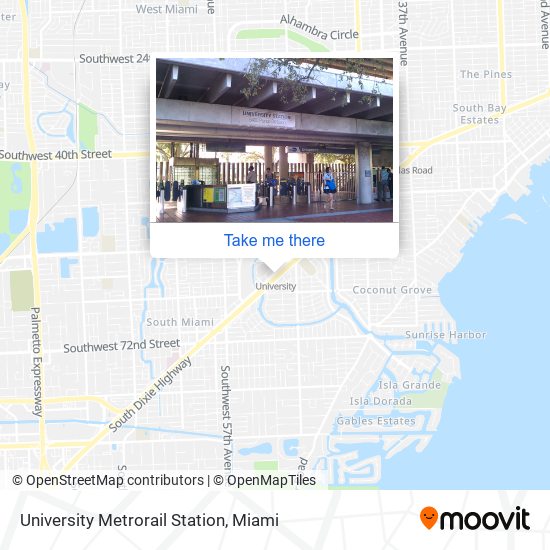 University Metrorail Station map