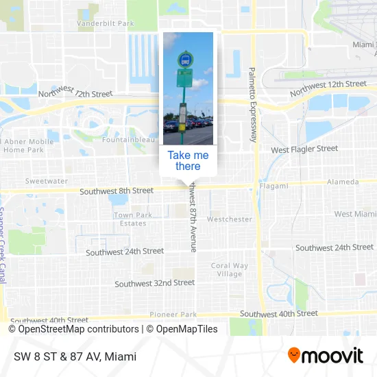 Mapa de SW 8 ST & 87 AV