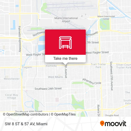 SW 8 ST & 57 AV map