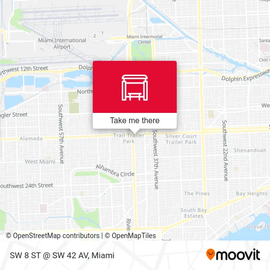 Mapa de SW 8 ST @ SW 42 AV