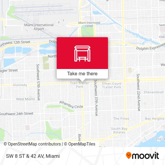 Mapa de SW 8 ST & 42 AV