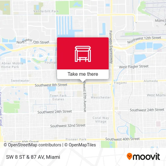 SW 8 ST & 87 AV map