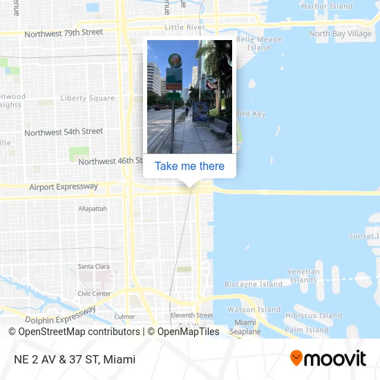 Mapa de NE 2 AV & 37 ST