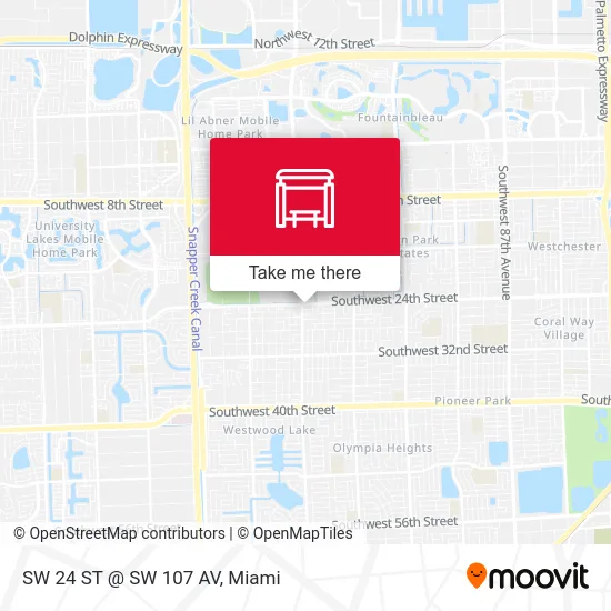 Mapa de SW 24 ST @ SW 107 AV