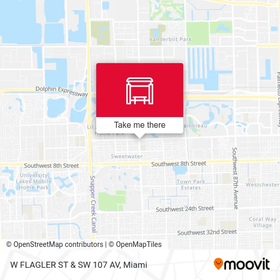 W FLAGLER ST & SW 107 AV map