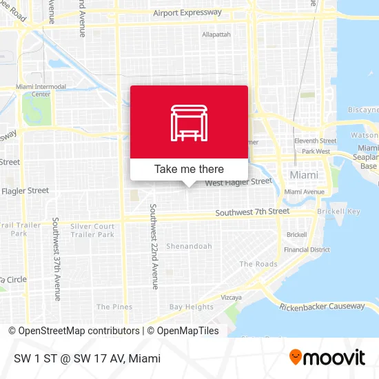 Mapa de SW 1 ST @ SW 17 AV