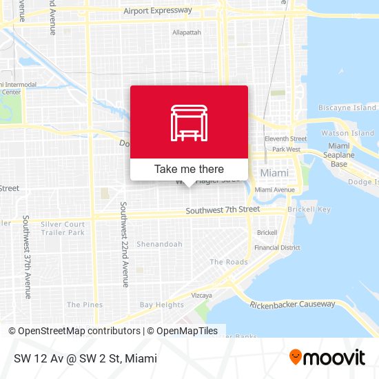 SW 12 Av @ SW 2 St map