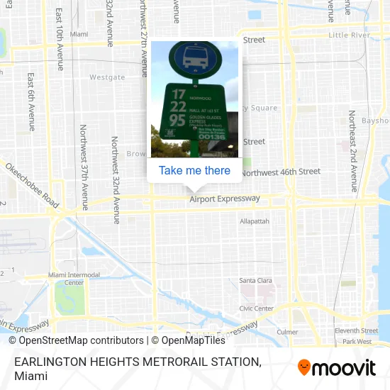 Mapa de EARLINGTON HEIGHTS METRORAIL STATION