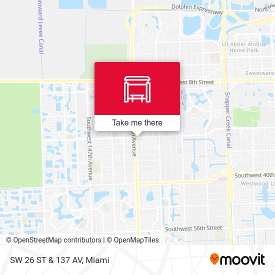 Mapa de SW 26 ST & 137 AV