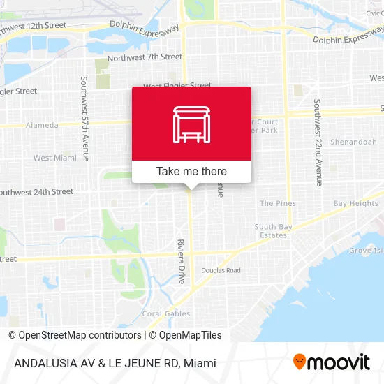 Mapa de ANDALUSIA AV & LE JEUNE RD