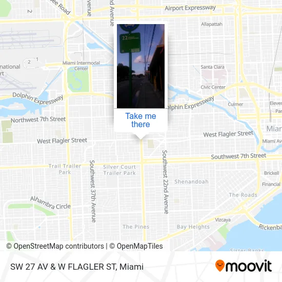 SW 27 AV & W FLAGLER ST map