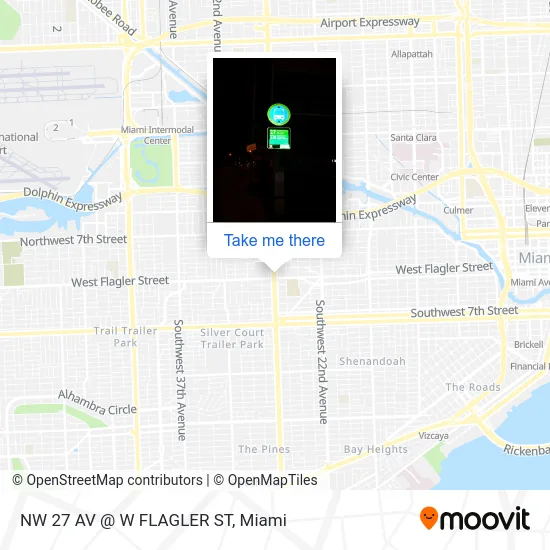 Mapa de NW 27 AV @ W FLAGLER ST
