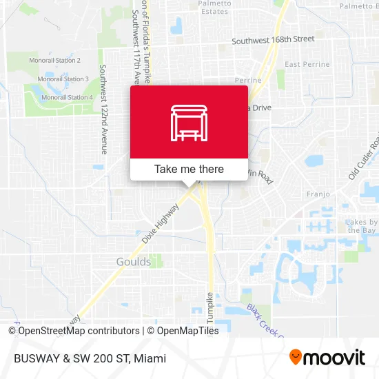 BUSWAY & SW 200 ST map