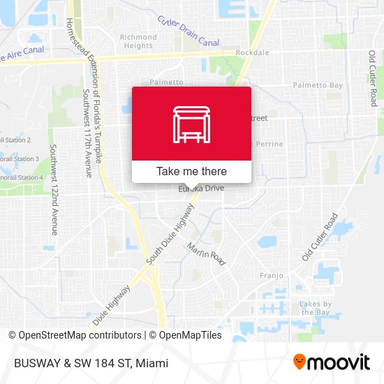 BUSWAY & SW 184 ST map