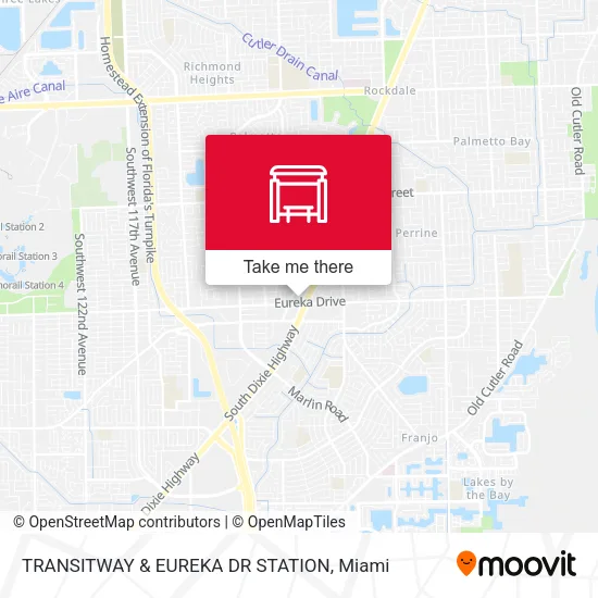 TRANSITWAY & EUREKA DR STATION map