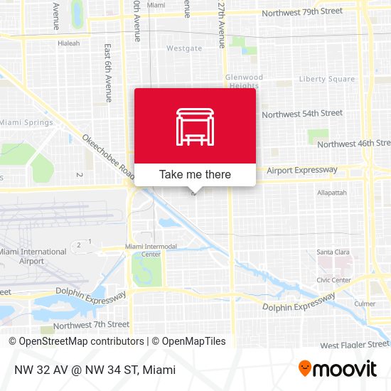 Mapa de NW 32 AV @ NW 34 ST