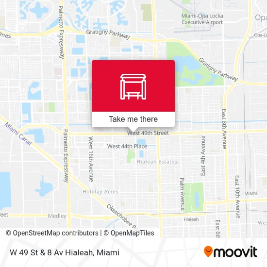 W 49 St & 8 Av Hialeah map