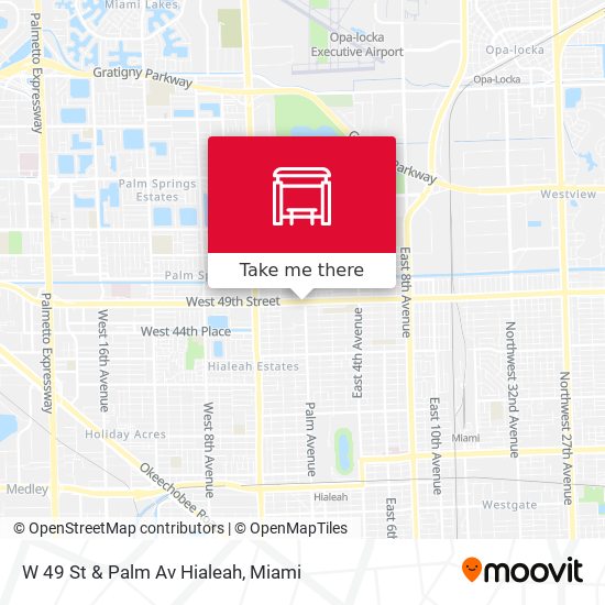 W 49 St & Palm Av Hialeah map