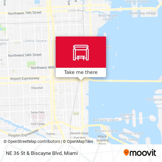 Mapa de NE 36 St & Biscayne Blvd