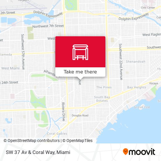 SW 37 Av & Coral Way map