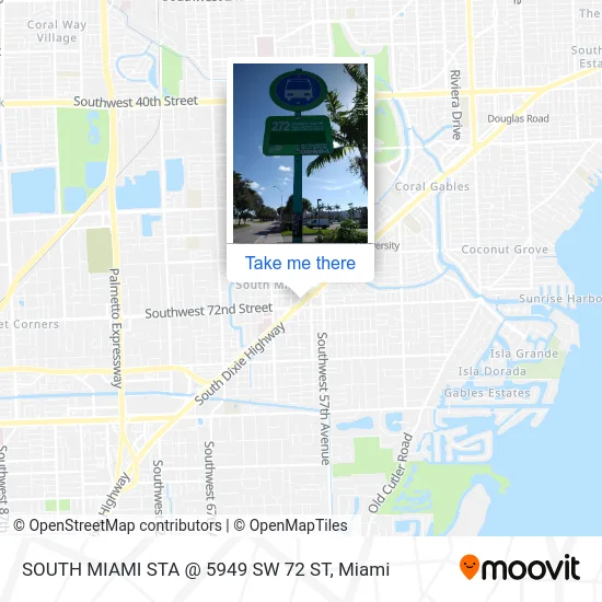 SOUTH MIAMI STA @ 5949 SW 72 ST map