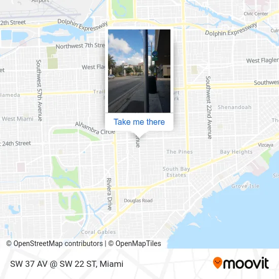 Mapa de SW 37 AV @ SW 22 ST