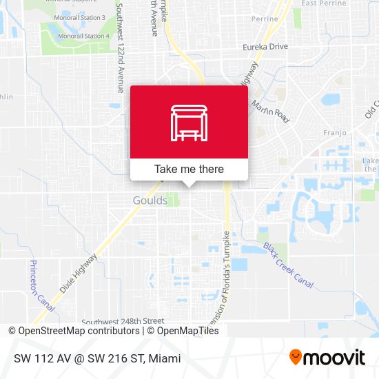 SW 112 AV @ SW 216 ST map