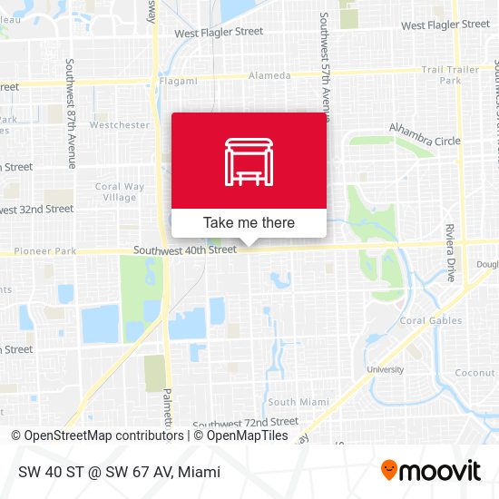 SW 40 St @ SW 67 Av map