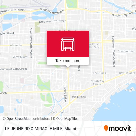 Mapa de LE JEUNE RD & MIRACLE MILE